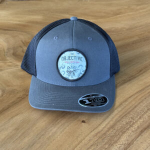 DOD Objective Rum Trucker Hat Circle Logo Grey